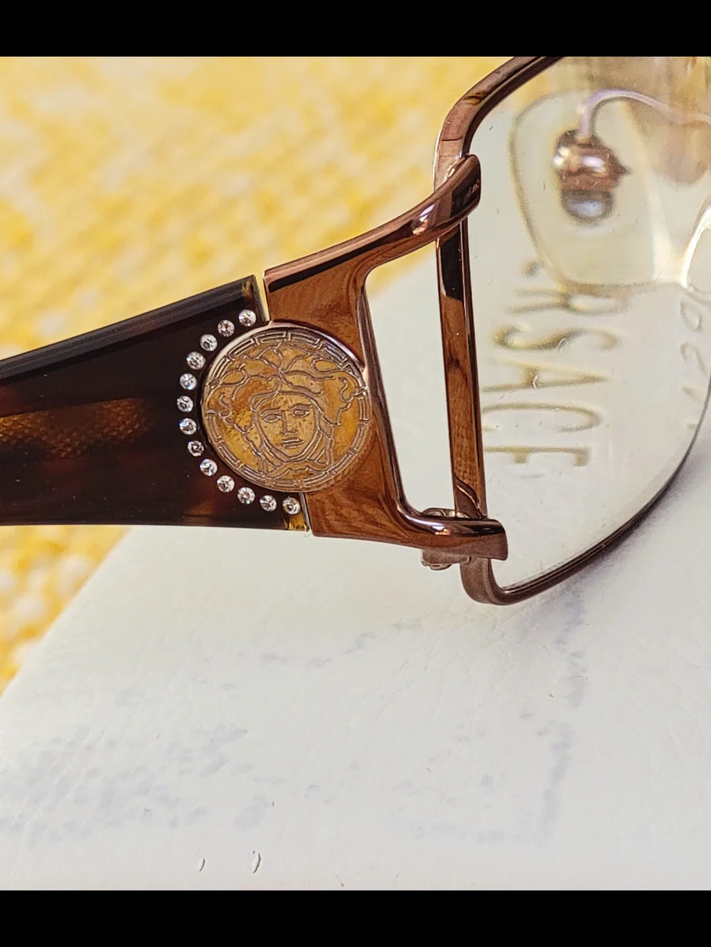 Versace Bronze Turtle 1142-B 1045 Medusa Logo Womens Glasses Frame 53 16 135